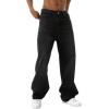 EMMIOL Baggy Jeans Men Wide Leg,Y2k Hip Hop Skater Denim Cargo Pants Vintage Loose Fit,Relaxed Long Trousers Streetwear(Black-c)