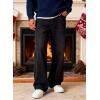 EMMIOL Baggy Jeans Men Wide Leg,Y2k Hip Hop Skater Denim Cargo Pants Vintage Loose Fit,Relaxed Long Trousers Streetwear(Black-c)
