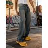 EMMIOL Baggy Jeans Men Wide Leg,Y2k Hip Hop Skater Denim Cargo Pants Vintage Loose Fit,Relaxed Long Trousers Streetwear(Blue-d)
