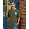 EMMIOL Mens Y2k Baggy Shirts Graphic Tees Oversized Crew Neck Short Sleeve Streetwear Tshirts Summer Tops 2026(Army Green)