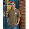 EMMIOL Mens Y2k Baggy Shirts Graphic Tees Oversized Crew Neck Short Sleeve Streetwear Tshirts Summer Tops 2026(Coffee)