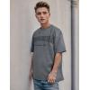 EMMIOL Mens Y2k Baggy Shirts Graphic Tees Oversized Crew Neck Short Sleeve Streetwear Tshirts Summer Tops 2026(Grey)