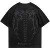 EMMIOL Mens Y2k Baggy Shirts Graphic Tees Oversized Crew Neck Short Sleeve Streetwear Tshirts Summer Tops 2026(Black)