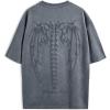 EMMIOL Mens Y2k Baggy Shirts Graphic Tees Oversized Crew Neck Short Sleeve Streetwear Tshirts Summer Tops 2026(Grey)