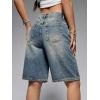 EMMIOL Shorts for Women Baggy Denim Jean High Waisted Knee Length Jorts Trendy Boyfriend Y2K Summer Streetwear(Vintage Blue)
