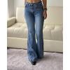 EMMIOL Women Flared Bootcut Jeans Mid-High Waist Jeans Stretch Trendy Bell Bottom 90s Denim Pants