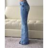 EMMIOL Women Trendy Bootcut Flared Jeans Mid-High Waist Jeans Stretch 90s Bell Bottom Denim Pants