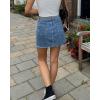 EMMIOL Skirts for Women Mid/Low Rised Sexy Mini Dress 2026 Trendy Summer Y2k Clothes Denim Skirt(Fringed Denim Blue)