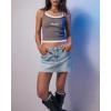 EMMIOL Skirts for Women Mid/Low Rised Sexy Mini Dress 2026 Trendy Summer Y2k Clothes Denim Skirt(Fringed Light Blue)