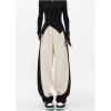 EMMIOL Y2K Baggy Sweatpants for Women, 2026 Barrel Leg Joggers, High Waisted Wide Leg Lounge Pants with Pockets(Apricot)