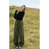 EMMIOL Y2K Baggy Sweatpants for Women, 2026 Barrel Leg Joggers, High Waisted Wide Leg Lounge Pants with Pockets(Bottle Green)