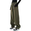 EMMIOL Y2K Baggy Sweatpants for Women, 2026 Barrel Leg Joggers, High Waisted Wide Leg Lounge Pants with Pockets(Bottle Green)