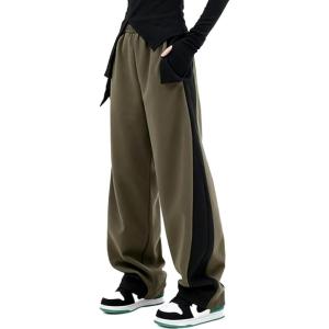 EMMIOL Y2K Baggy Sweatpants for Women, 2026 Barrel Leg Joggers, High Waisted Wide Leg Lounge Pants with Pockets(Green)