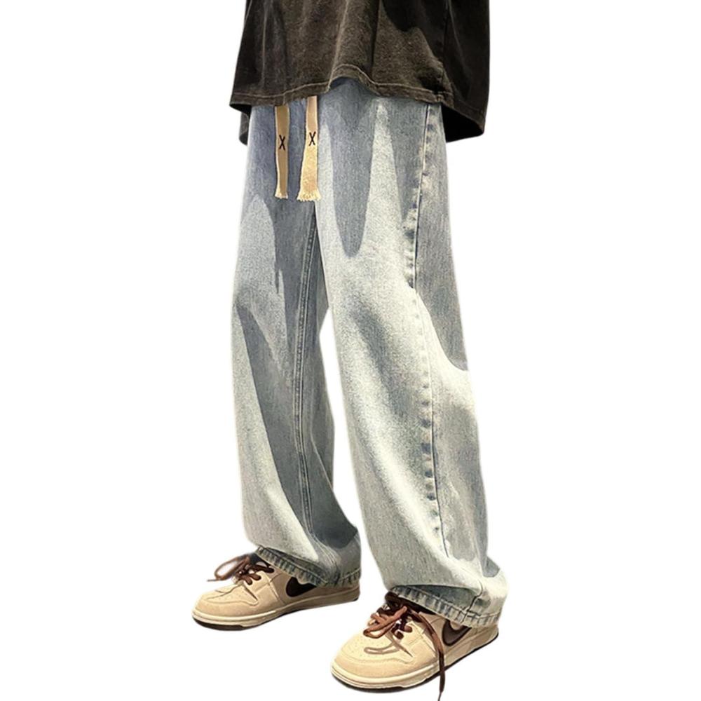 image:imageEMMIOL Cargo Baggy Jeans for Men Pants Wide Leg Relaxed Loose Fit Denim Y2K Straight Leg Streetwear Vintage211light Blue