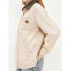 EMMIOL Barn Jean Jacket for Women Zipper 2026 Clean Fit Long Sleeve Denim Jackets(A Khaki Green)