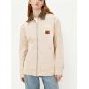 EMMIOL Barn Jean Jacket for Women Zipper 2026 Clean Fit Long Sleeve Denim Jackets(A Khaki Green)