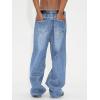 EMMIOL Cargo Baggy Jeans for Men, Pants Wide Leg, Relaxed Loose Fit Denim Y2K Straight Leg Streetwear Vintage(201-blue 1)