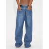 EMMIOL Cargo Baggy Jeans for Men, Pants Wide Leg, Relaxed Loose Fit Denim Y2K Straight Leg Streetwear Vintage(201-dark Blue)