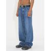 EMMIOL Cargo Baggy Jeans for Men, Pants Wide Leg, Relaxed Loose Fit Denim Y2K Straight Leg Streetwear Vintage(201-dark Blue)
