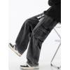 EMMIOL Cargo Baggy Jeans for Men, Pants Wide Leg, Relaxed Loose Fit Denim Y2K Straight Leg Streetwear Vintage(210-dark Grey)