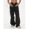EMMIOL Cargo Baggy Jeans for Men, Pants Wide Leg, Relaxed Loose Fit Denim Y2K Straight Leg Streetwear Vintage(Black)