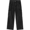 EMMIOL Cargo Baggy Jeans for Men, Pants Wide Leg, Relaxed Loose Fit Denim Y2K Straight Leg Streetwear Vintage(Black)