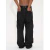 EMMIOL Cargo Baggy Jeans for Men, Pants Wide Leg, Relaxed Loose Fit Denim Y2K Straight Leg Streetwear Vintage(Black)