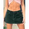EMMIOL Corduroy Skirts for Women Mid/Low Rised Casual A Line Mini Dress 2026 Trendy Y2k Clothes(Corduroy Green)