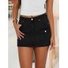 EMMIOL Denim Jean Skirt for Women Low Rise Mini Y2K Summer Sexy Skorts with Pocket Trendy Casual Skirts(Black)