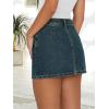 EMMIOL Denim Jean Skirt for Women Low Rise Mini Y2K Summer Sexy Skorts with Pocket Trendy Casual Skirts(Vintage Blue)