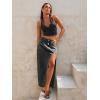 Jean Skirts for Women Maxi Side Slit Sexy Dress 2026 Summer Trendy Sexy Denim Long Skirt(Grey)