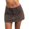 EMMIOL Corduroy Skirts for Women Mid/Low Rised Casual A Line Mini Dress 2026 Trendy Y2k Clothes(Corduroy Brown)