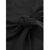 EMMIOL Sexy V Neck T Shirts for Women – Short Sleeve Slim Fit Bow Bandage Cute Crop Tops Y2k Summer Trendy Going Out Clothes(Black Bow Bandage)