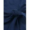 EMMIOL Sexy V Neck T Shirts for Women – Short Sleeve Slim Fit Bow Bandage Cute Crop Tops Y2k Summer Trendy Going Out Clothes(Dark Blue Bow Bandage)