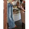 EMMIOL Women Mid-High Waisted Flare Jeans Y2K 90s Vintage Stretchy Bootcut Wide Leg Denim Pants Bell Bottom S Light Blue
