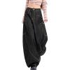 EMMIOL Womens Rivet Y2K Wide Leg Jeans Low Rise Baggy Jeans Straight Denim Pants Trendy Spring(Bb003-black)