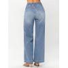 EMMIOL Wide Leg Jeans for Women Stretchy High Waisted Pull On Jeans Baggy Trendy Elastic Straight Denim Pants(Light Blue)