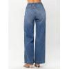 EMMIOL Wide Leg Jeans for Women Stretchy High Waisted Pull On Jeans Baggy Trendy Elastic Straight Denim Pants(Mid Blue)