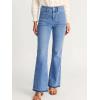 EMMIOL Flare Jeans for Women Mid High Waisted Tummy Control Pants 2026 Front Pockets Bootcut Denim Jeans(Blue)