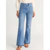 EMMIOL Flare Jeans for Women Mid High Waisted Tummy Control Pants 2026 Front Pockets Bootcut Denim Jeans(Light Blue)