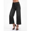 EMMIOL Women’s Wide Leg Jeans High Waisted Trendy Front Seamed Baggy Jeans Vintage Denim Pants with Pockets(Black)