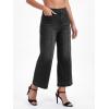 EMMIOL Women’s Wide Leg Jeans High Waisted Trendy Front Seamed Baggy Jeans Vintage Denim Pants with Pockets(Black)