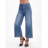 EMMIOL Women’s Wide Leg Jeans High Waisted Trendy Front Seamed Baggy Jeans Vintage Denim Pants with Pockets(Blue)