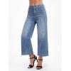 EMMIOL Women’s Wide Leg Jeans High Waisted Trendy Front Seamed Baggy Jeans Vintage Denim Pants with Pockets(Light Blue)