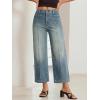 EMMIOL Women’s Wide Leg Jeans High Waisted Trendy Front Seamed Baggy Jeans Vintage Denim Pants with Pockets(Vintage Blue)