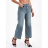 EMMIOL Women’s Wide Leg Jeans High Waisted Trendy Front Seamed Baggy Jeans Vintage Denim Pants with Pockets(Vintage Blue)