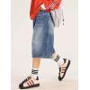 EMMIOL Machine Wash Y2K Jorts Women Wide Leg Baggy Long Jean Shorts Loose Fit Grunge Bermuda Denim Pants(Ab002-blue)