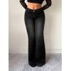 EMMIOL Women Stretchy Bootcut Flared Jeans Mid-High Waist Jeans Trendy Bell Bottom 90s Denim Pants