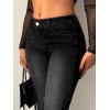 EMMIOL Women Stretchy Bootcut Flared Jeans Mid-High Waist Jeans Trendy Bell Bottom 90s Denim Pants