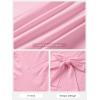 EMMIOL Sexy V Neck T Shirts for Women – Short Sleeve Slim Fit Bow Bandage Cute Crop Tops Y2k 2026 Summer Going Out Clothes(Pink Bow Bandage)